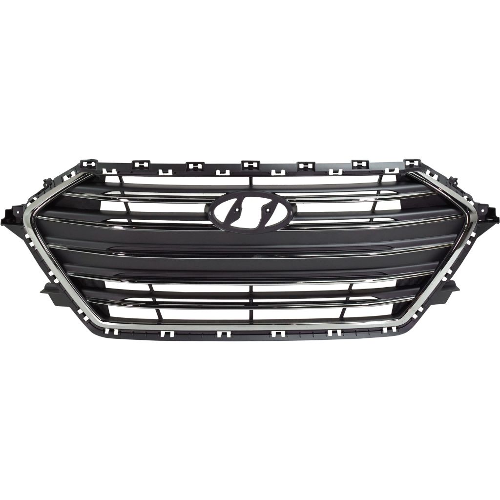 HYUNDAI ELANTRA SEDAN GRILLE BLACK W/SMOKED-CHR MOLDING (WO/AUTO CRUISE) OEM#86350F3100 2017-2018 PL#HY1200200