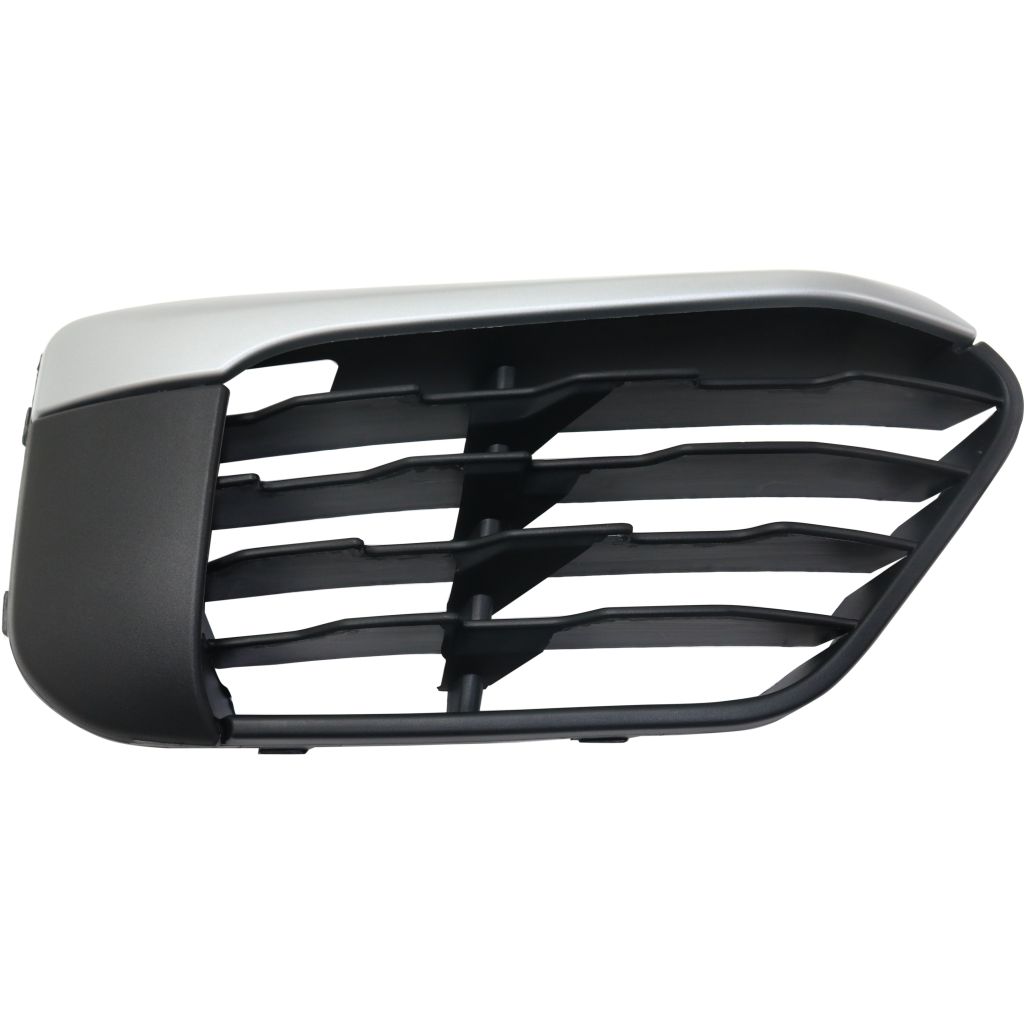 BMW BMW X1 FRONT BUMPER GRILLE RIGHT (Passenger Side) BLACK W/SILVER MLDG (WO/SENSOR)(WO/M PKG) OEM#51117453990 2016-2019 PL#BM1039200