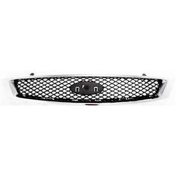 FORD FOCUS GRILLE CHROME/BLACK (EXC 06-07 W/STREET PKG) OEM#5S4Z8200AAA 2005-2007 PL#FO1200430