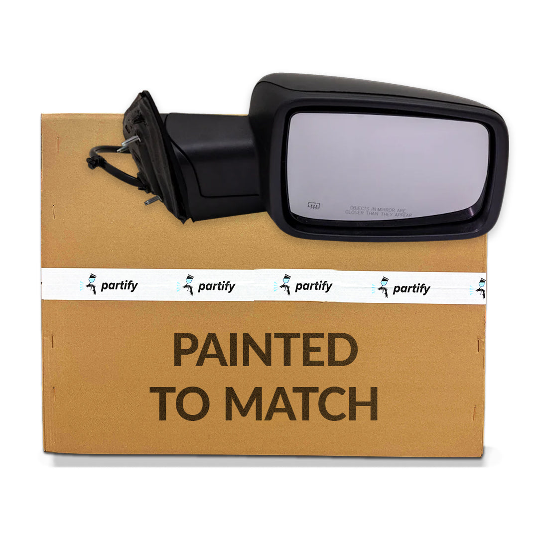 DODGE TRUCKS & VANS DODGE/PU (R1500)( CLASSIC) DOOR MIRROR RIGHT (Passenger Side) PWR/HTD/SIGNAL/PUDDL/P-FOLD (WO/TOW)(BLACK) OEM#5XY521XRAK 2018-2019 PL#CH1321486