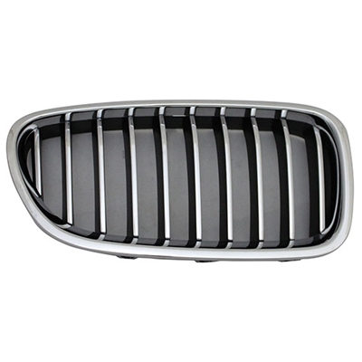 BMW BMW 5 SERIES (SEDAN) GRILLE RIGHT (Passenger Side) CHR/CHR-BLK (WO/NIGH VISION)(STANDARD LUXURY) OEM#51137412324 2014-2016 PL#BM1200245