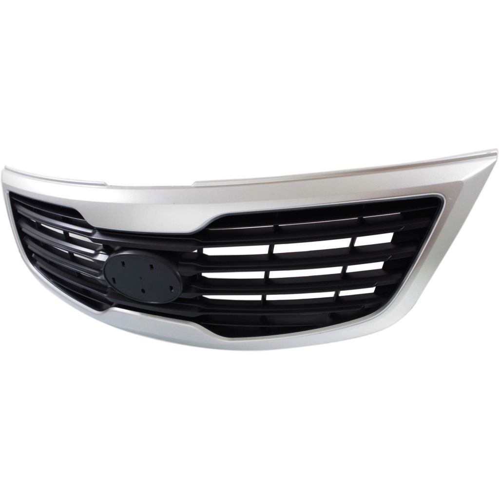 KIA SPORTAGE GRILLE SILVER FRAME/BLACK INNER (2.4L) OEM#863503W010 2011-2012 PL#KI1200148