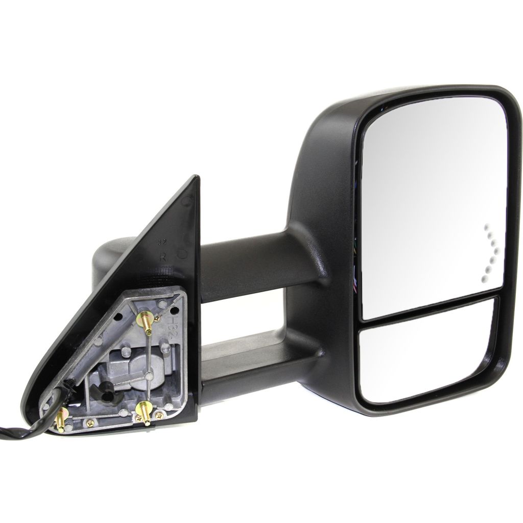 GM TRUCKS & VANS AVALANCHE DOOR MIRROR RIGHT (Passenger Side) POWER/HEATED (W/SIGNAL IN GLASS)(TOW TYPE)((DUAL MIRROR)(TEXT) OEM#15904035 2003-2006 PL#GM1321355