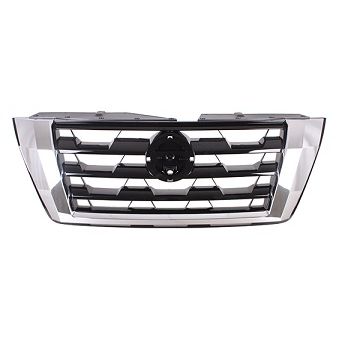 NISSAN(DATSUN) ARMADA GRILLE BLACK W/CHROME FRAME (WO/CAMERA) OEM#623106JL0A 2021-2024 PL#NI1200326