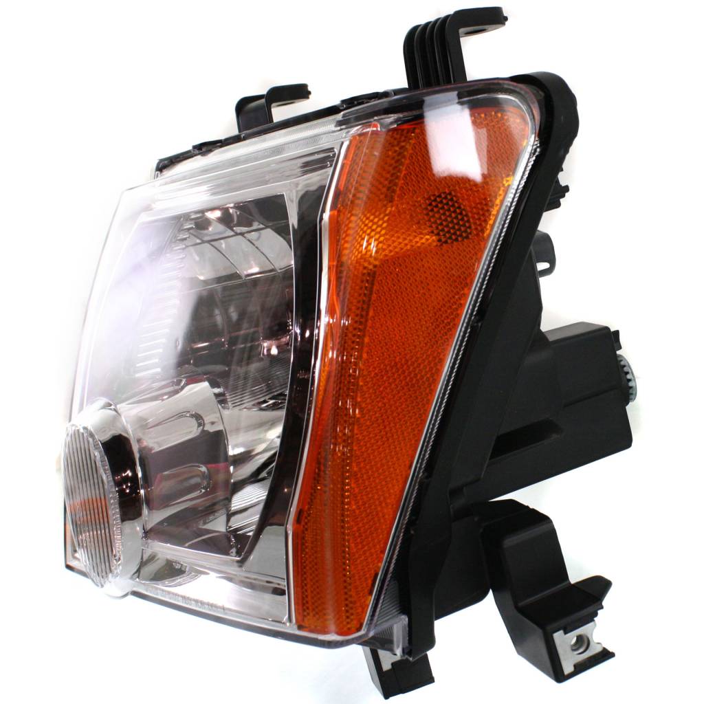 NISSAN XTERRA HEAD LAMP ASSY LEFT (Driver Side) (CHROME BEZEL)(EXC 09-15 S/X MDL)**CAPA** OEM#26060EA025 2005-2015 PL#NI2502161C
