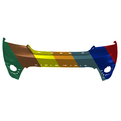 DODGE JOURNEY FRONT BUMPER UPPER COVER PRIMED (2 PC)(CROSSROAD) OEM#5QZ97TZZAC 2014-2020 PL#CH1014119