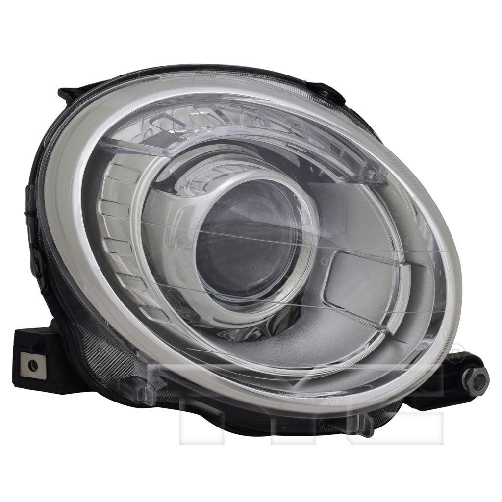 FIAT 500 2DOORS (FIAT) HEAD LAMP ASSY RIGHT (Passenger Side) (CHROME BEZEL)(PROJECTOR) OEM#5182428AE 2012-2019 PL#FI2503100