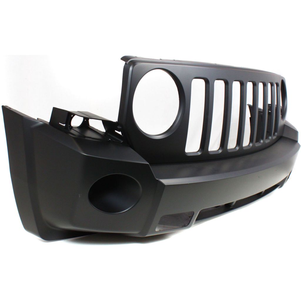 JEEPVEHICLE PATRIOT FRONT BUMPER COVER PRIMED (W/FOG & Tow Hook)**CAPA** OEM#68021303AB 2007-2010 PL#CH1000935C