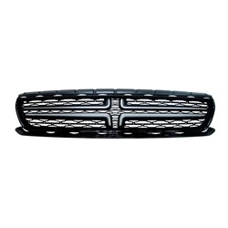 DODGE CHARGER GRILLE GLOSS-BLACK W/SATIN NICKEL CHROME (WO/HOOD SCOOP) OEM#5PP34SZ7AB 2015-2023 PL#CH1200391