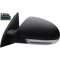 VOLKSWAGEN PASSAT DOOR MIRROR LEFT (Driver Side) POWER/HEATED (W/SIGNAL & W/O PUDDLE LAMPS) OEM#3C1857507DP9B9-PFM 2006-2010 PL#VW1320136