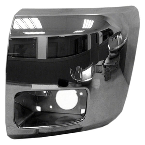 GM TRUCKS & VANS SILVERADO/PU 1500 (CHEVY) FRONT BUMPER END LEFT (Driver Side) CHROME (W/FOG) OEM#20985757 2012-2013 PL#GM1004156