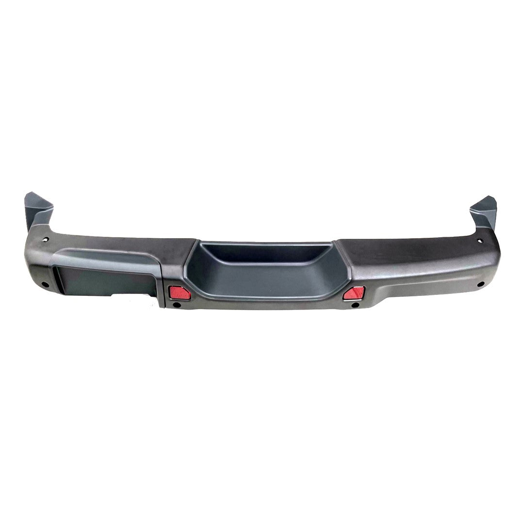 JEEPVEHICLE WRANGLER (JL) REAR BUMPER ASSY BLACK (W2/SENSOR)(MOAB)(RUBICON W/STEEL BMP) OEM#68295568AC-PFM 2018-2025 PL#CH1103207