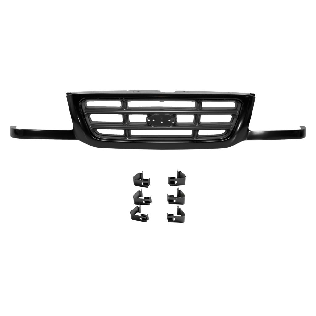 FORD TRUCKS & VANS RANGER GRILLE BLACK/ARG ( 2 horizontal & 2 vetical bars) OEM#3L5Z8200AA 2001-2003 PL#FO1200393