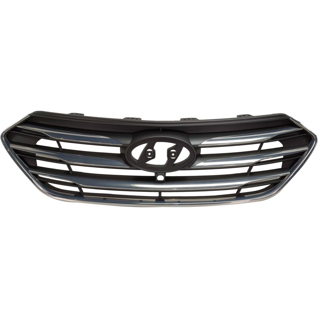 HYUNDAI SANTA FE SPORT (2.0/2.4L) GRILLE GRAY (W/SMOKED CHROME MLDG)(W/CAMERA) OEM#863514Z510 2017-2018 PL#HY1200202