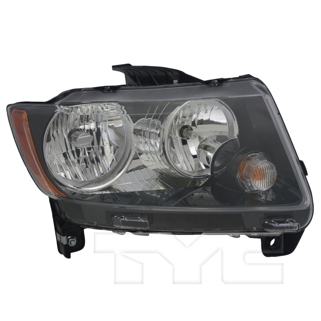 JEEP COMPASS HEAD LAMP ASSEMBLY RIGHT (Passenger Side) (WO/PROJECTOR)(BLK BEZEL) **CAPA** OEM#68171214AB 2013-2017 PL#CH2503246C