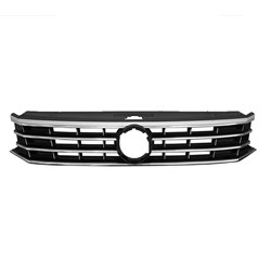 VOLKSWAGEN PASSAT GRILLE ASSEMBLY PTD (W/SILVER&CHR MLDG;WO/COLLISION LED LAMP;EXC GT/R-LINE)**CAPA** OEM#561853651GNLB 2016-2018 PL#VW1200170C