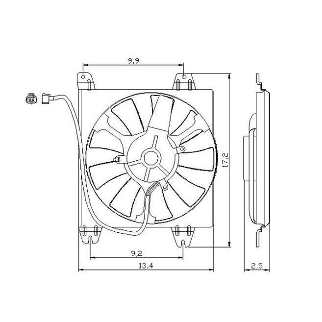 HONDA CRV A/C FAN ASSEMBLY OEM#38616RZAA01-PFM 2007-2009 PL#HO3120102