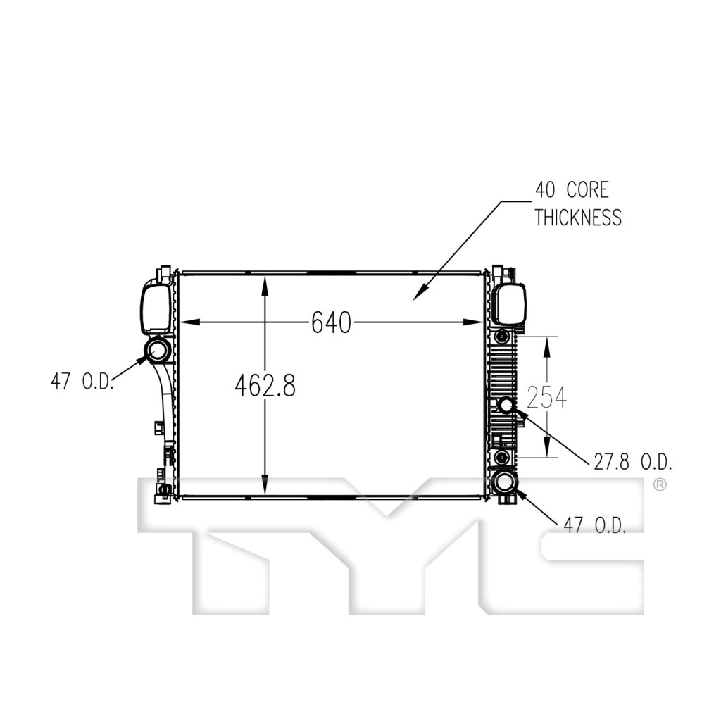 MERCEDES-BENZ S-CLASS SEDAN (221) (EXC S400 HYBRID) RADIATOR OEM#2215002603 2007-2013 PL#MB3010176