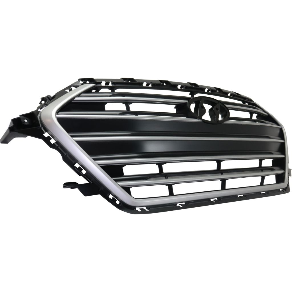 HYUNDAI ELANTRA SEDAN GRILLE BLACK W/SILVER MLDG (KOREA)(EXC SPORT) OEM#86350F2000 2017-2018 PL#HY1200203