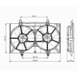 NISSAN(DATSUN) QUEST RADIATOR & A/C FAN ASSEMBLY (DUAL FAN) OEM#214815Z00A 2004-2009 PL#NI3115126