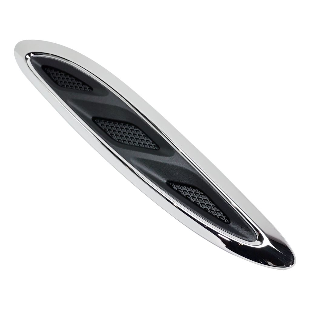 BUICK ENCLAVE HOOD MLDG SIDE RIGHT (Passenger Side) CHROME/BLACK OEM#23142430 2013-2017 PL#GM1239109