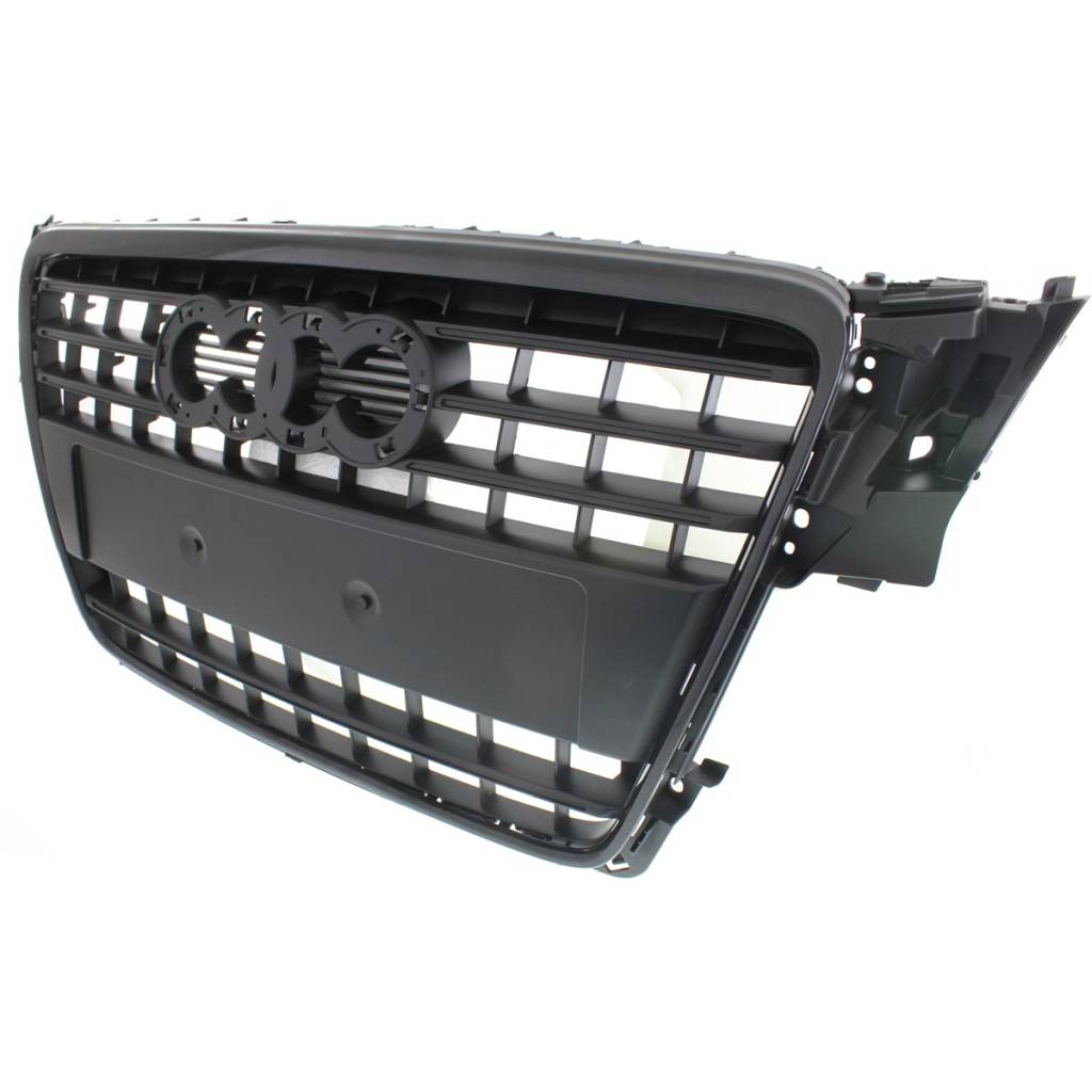 AUDI A4 SEDAN / WAGON GRILLE ASSEMBLY BLACK W/BLK OUTER MOLDING (WO/S-LINE) OEM#8K0853651VMZ 2009-2012 PL#AU1200117
