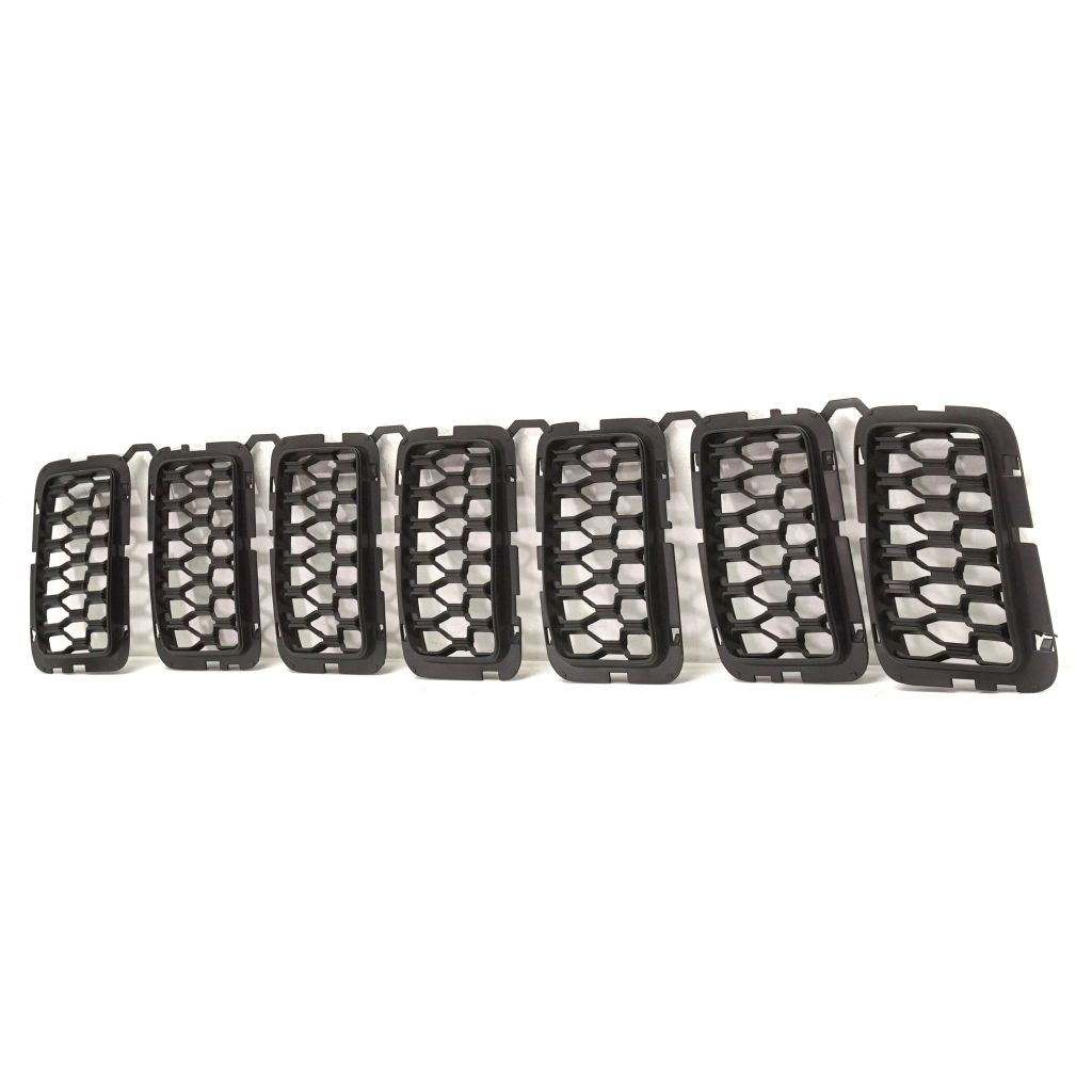 JEEP GRAND CHEROKEE GRILLE INNER MESH BLACK (7pcs)(EXC SRT/TRACKHAWK)(16-16 75th ED) OEM#68317863AA 2016-2021 PL#CH1201111