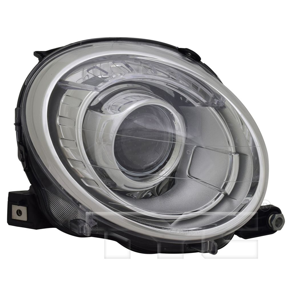 FIAT 500 2DOORS (FIAT) HEAD LAMP ASSEMBLY RIGHT (Passenger Side) (CHROME BEZEL)(PROJECTOR) **CAPA** OEM#5182428AE 2012-2019 PL#FI2503100C