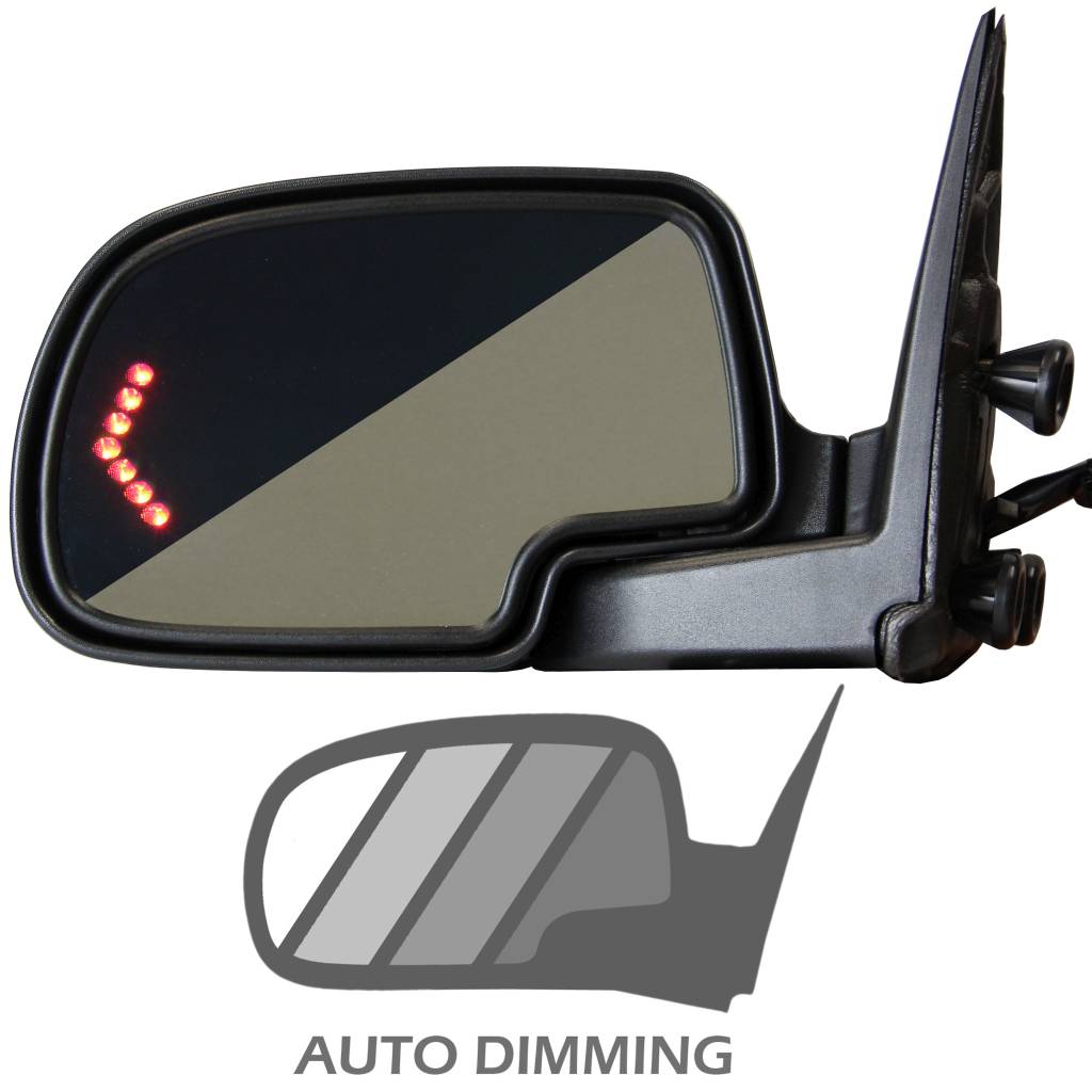 GM TRUCKS & VANS TAHOE (CHEVY) (NEW STYLE) DOOR MIRROR LEFT (Driver Side) PWR/HTD/LED SIGNAL/PUDDLE/MEMORY/PWR-FOLD (PTD CVR)(NO DIMMING) OEM#88980721 2003-2006 PL#GM1320373