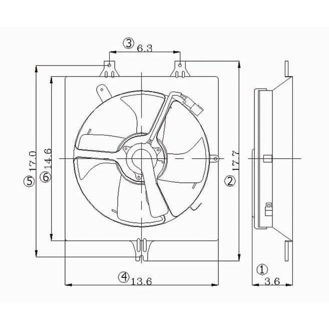 HONDA ACCORD COUPE COOLING FAN ASSY RIGHT (Passenger Side) V6 OEM#38615RCAA00-PFM 2003-2007 PL#HO3115125