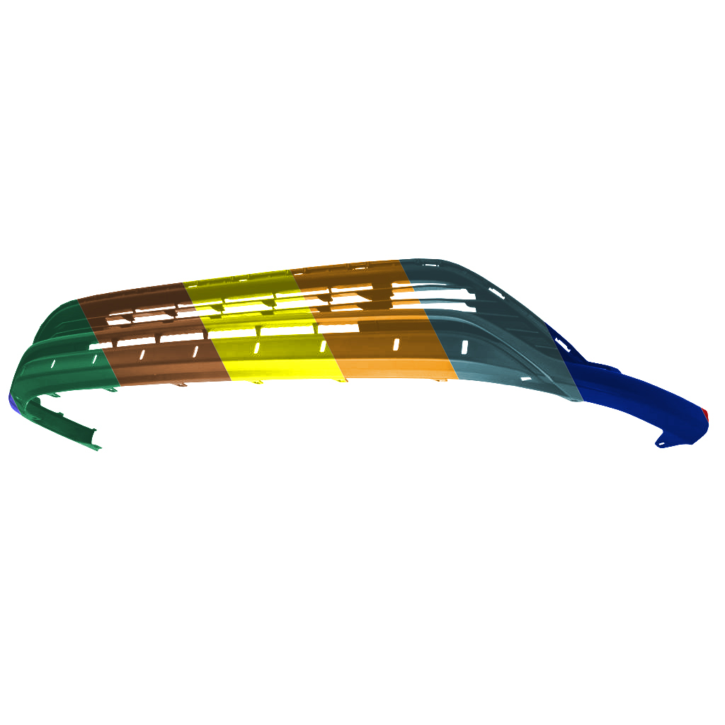 TOYOTA HIGHLANDER FRONT BUMPER COVER LOWER TEXTURE (W/VALANCE)(PLATINUM) OEM#521290E100 2020-2022 PL#TO1015114