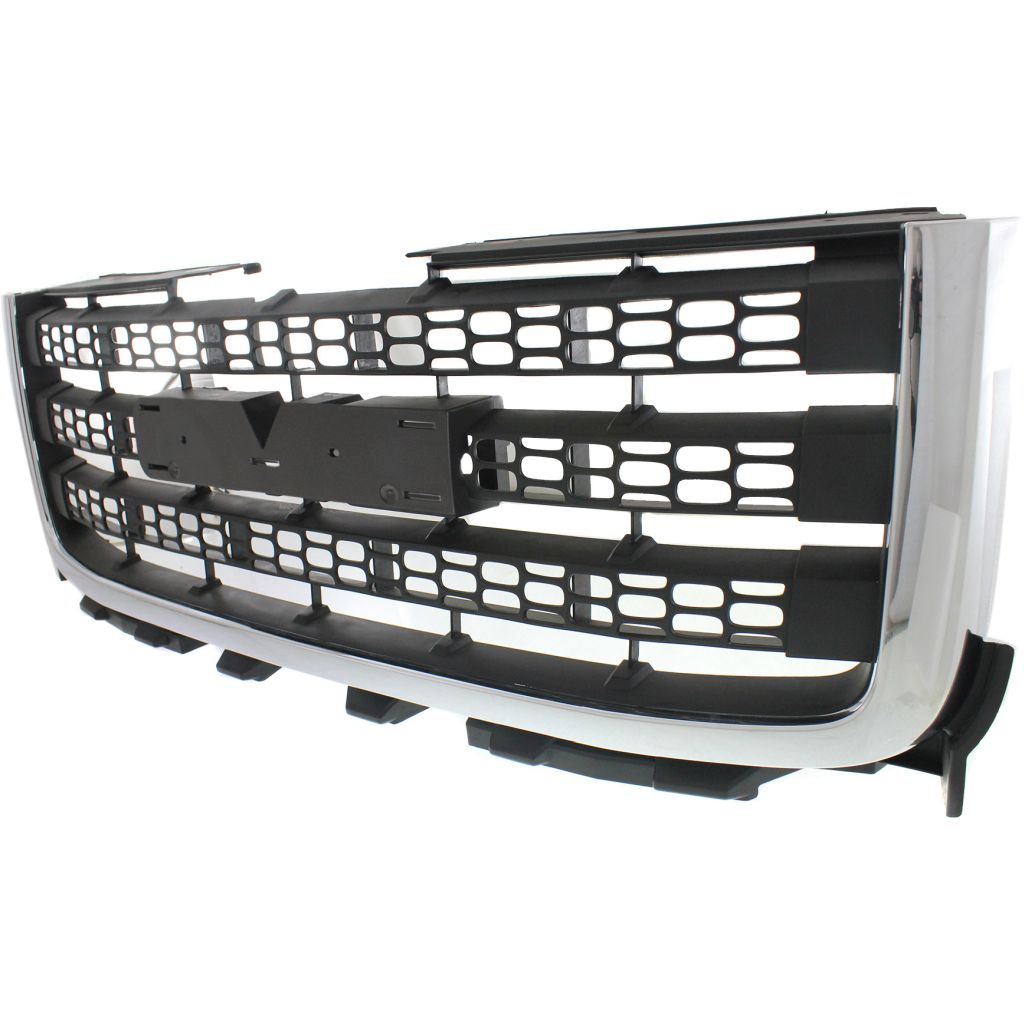 GM TRUCKS & VANS SIERRA/PU 2500/3500 (GMC) GRILLE CHROME/DARK-GRAY OEM#20966059 2011-2014 PL#GM1200633