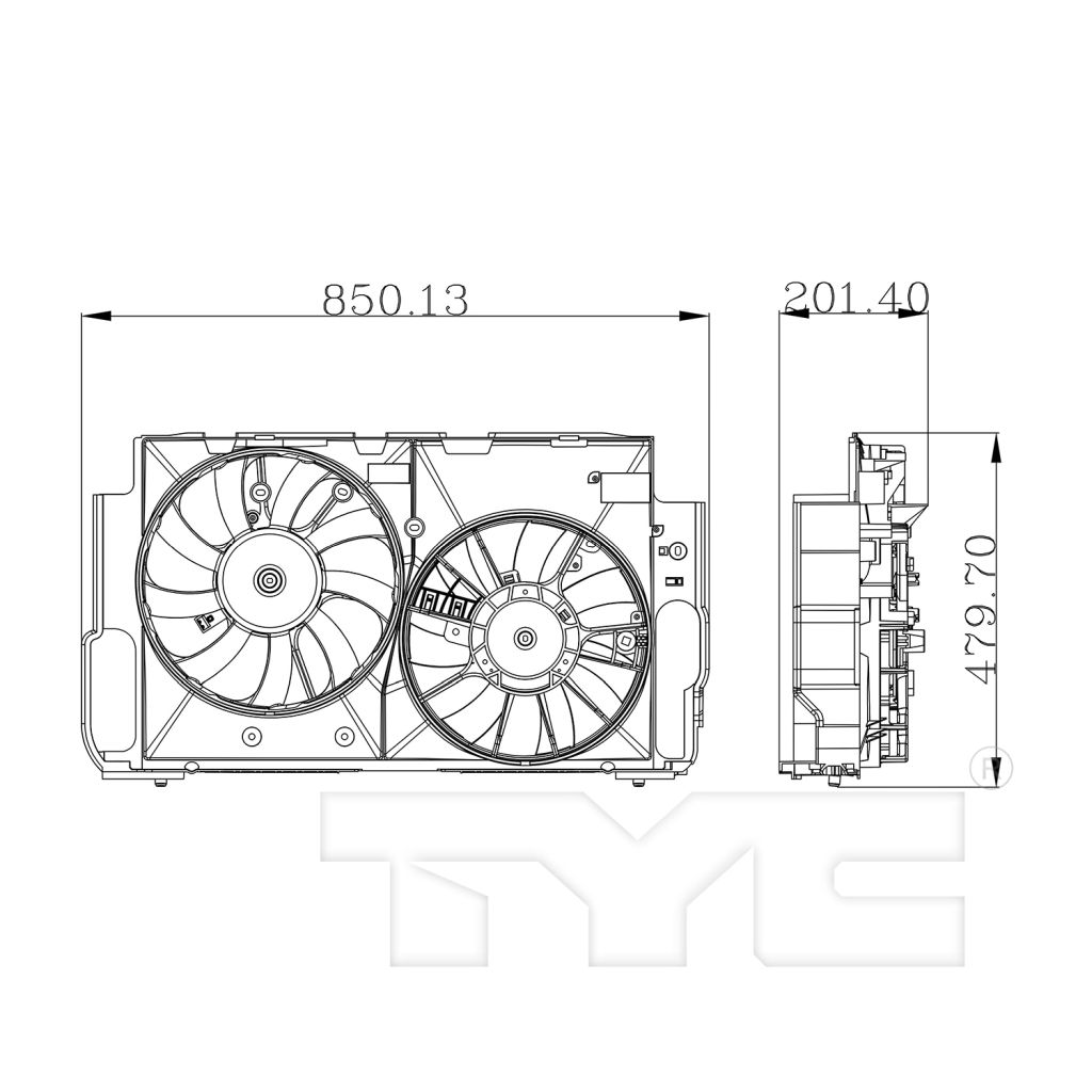 LEXUS NX 200t/300 RADIATOR & A/C FAN ASSEMBLY (DUAL FAN) OEM#1671136210-PFM 2015-2021 PL#LX3115137