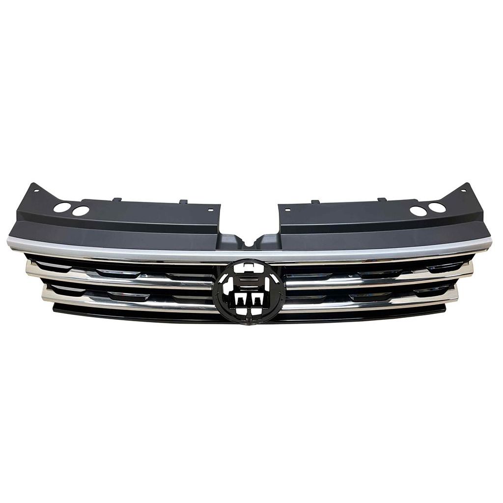 VOLKSWAGEN TIGUAN GRILLE BLACK W/2 CHROME MLDG (W/COLLISION WARNING)(R-LINE) OEM#5NA853651KZLL 2018-2019 PL#VW1200180