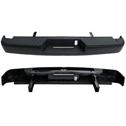 NISSAN(DATSUN) TITAN REAR STEP BUMPER ASSY BLACK W/PAD W/REINF (WO/TOW HITCH)(WO/SENSOR) OEM#85022EZ55A-PFM 2017-2019 PL#NI1103130