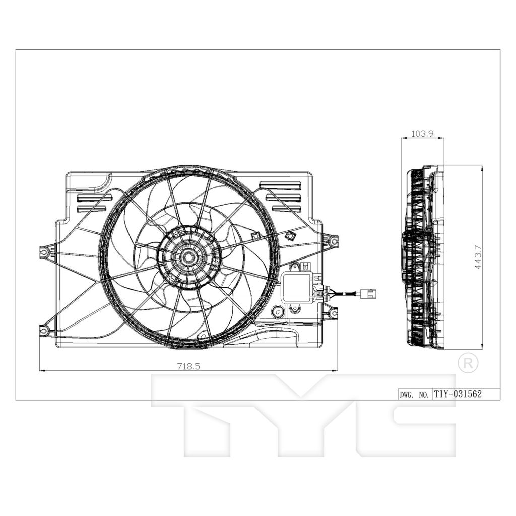HYUNDAI ELANTRA SEDAN RADIATOR & A/C FAN ASSEMBLY 1.4L TURBO OEM#25380F3300 2019-2020 PL#HY3115158