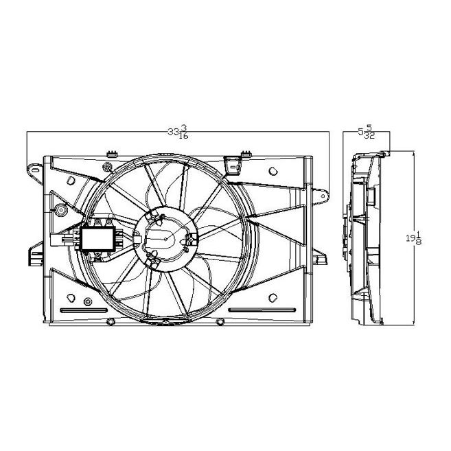 LINCOLN MKS RADIATOR & A/C FAN ASSY (SINGLE FAN) OEM#BG1Z8C607A 2009-2012 PL#FO3115174