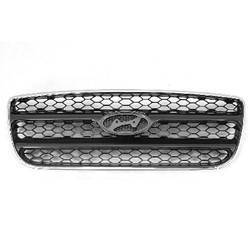 HYUNDAI SANTA FE GRILLE CHR/SLV-BLK (GLS/GL/SE) **CAPA** OEM#865602B010 2007-2009 PL#HY1200146C