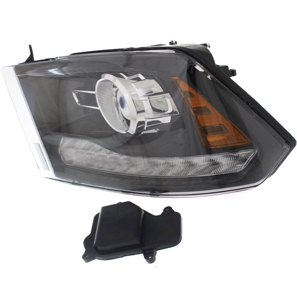 DODGE TRUCKS & VANS DODGE/PU (R2500/3500) HEAD LAMP LEFT (Driver Side) (W/PROJECTOR)(BLK BEZEL) OEM#68324933AD 2016-2018 PL#CH2502289