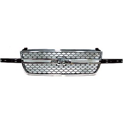 GM TRUCKS & VANS SILVERADO/PU (CHEVY) (07 OLD STYLE) GRILLE CHROME FRAME/ BLACK INNER (EXC 1500) OEM#19122337 2005-2007 PL#GM1200589