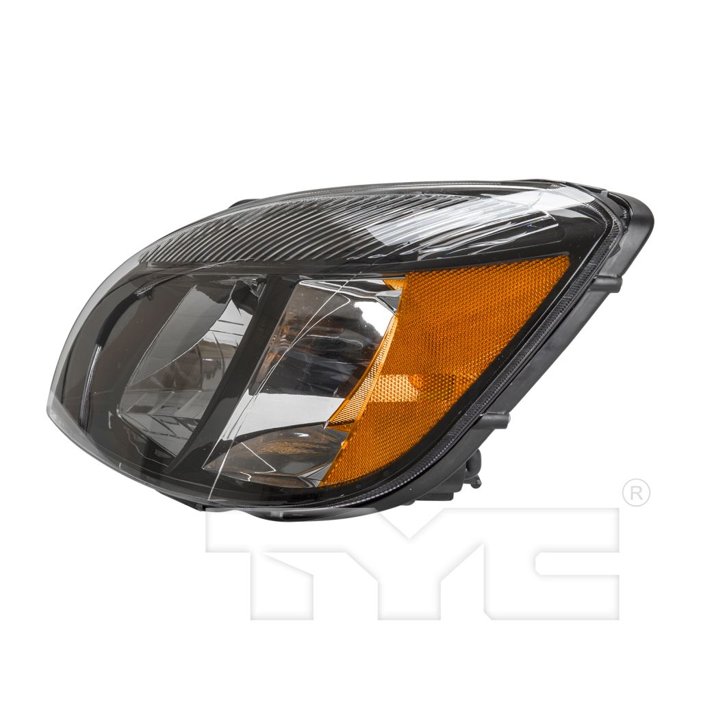KIA RIO SEDAN HEAD LAMP ASSEMBLY LEFT (Driver Side) (BLACK BEZEL)(W/ AMBER REFL)**CAPA** OEM#921011G610 2010-2011 PL#KI2502153C