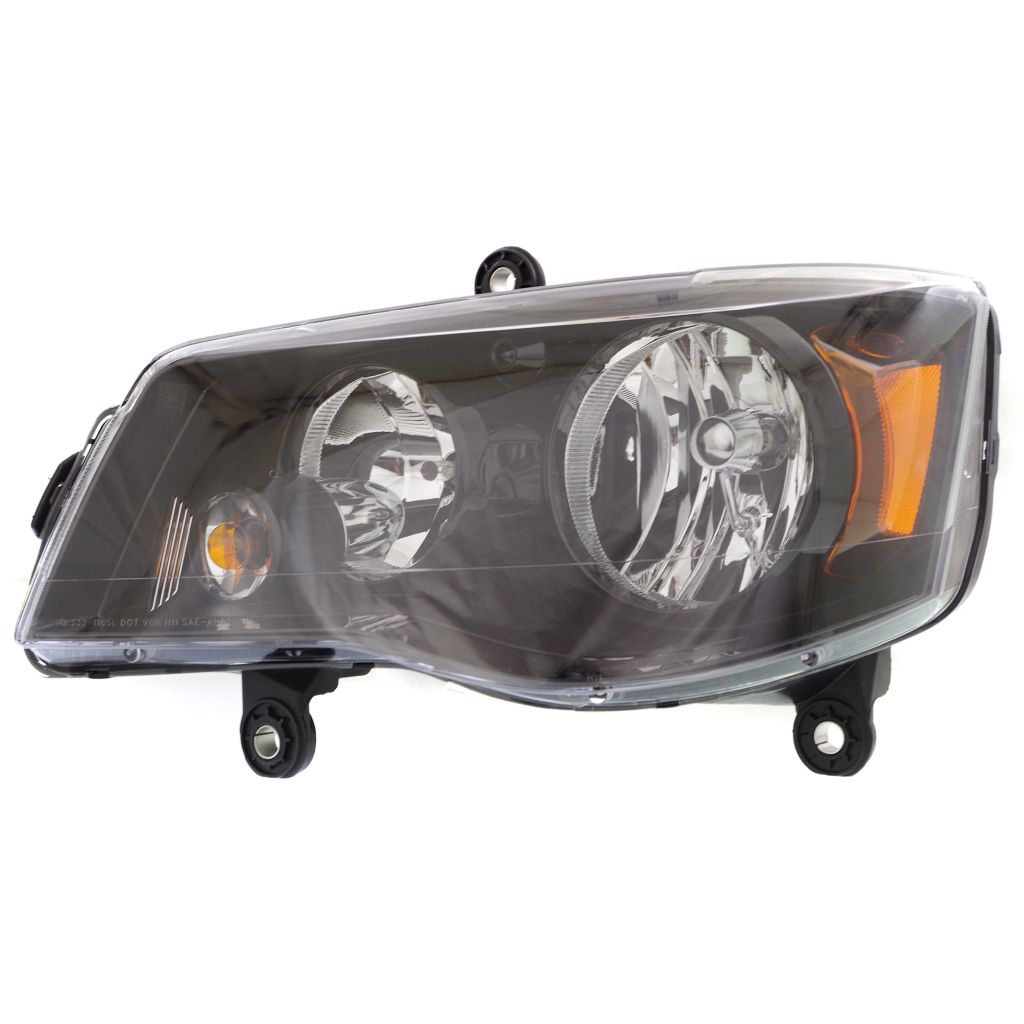 CHRYSLER TOWN & COUNTRY HEAD LAMP ASSEMBLY LEFT (Driver Side) (HALOGEN)(BLK BEZEL) OEM#68206501AC (P) 2014-2016 PL#CH2502266