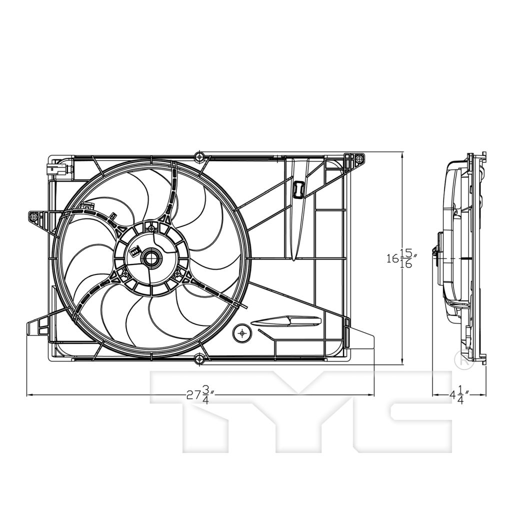 CHEVROLET SPARK RADIATOR & A/C FAN ASSEMBLY (SINGLE FAN) OEM#42426778 2016-2022 PL#GM3115271