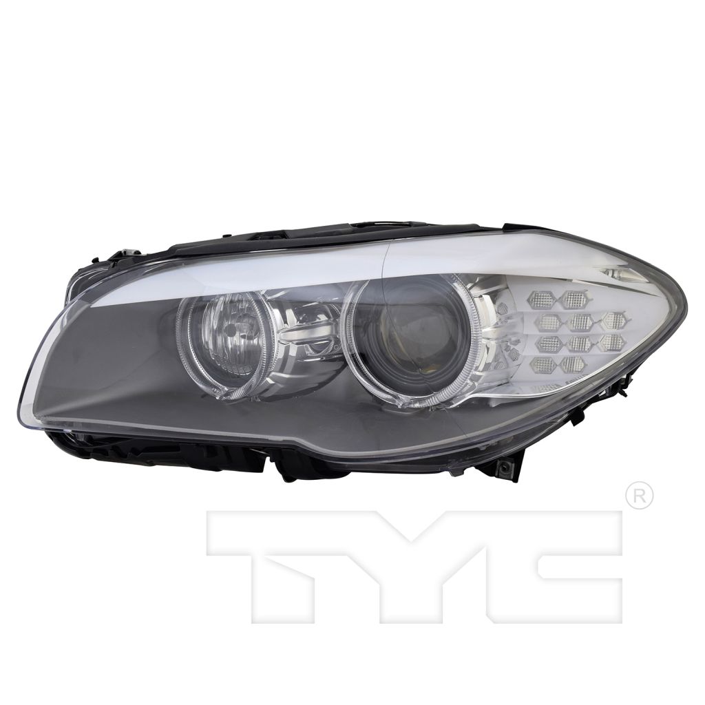 BMW BMW 5 SERIES HYBRID HEAD LAMP UNIT LEFT (Driver Side) HID (W/AUTO ADJUST)(LENS/HOUSING) OEM#63117271903 2012-2013 PL#BM2502173