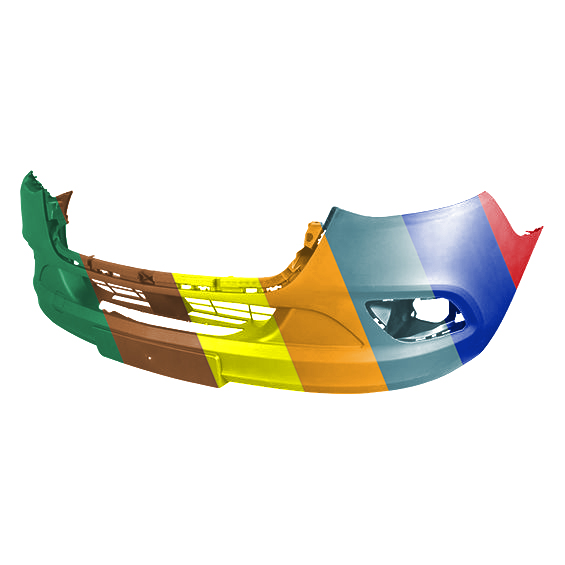 MERCEDES-BENZ SPRINTER FRONT BUMPER COVER TEXTURE (W/FOG)(WO/CAMERA))(W/WIDE LICENSE) OEM#91088581009K83 2019-2025 PL#MB1000612