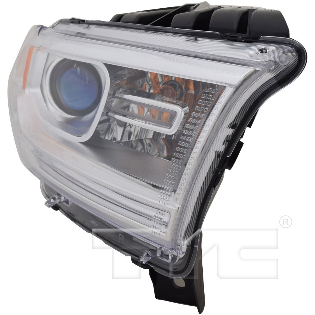 DODGE TRUCKS & VANS DURANGO HEAD LAMP ASSEMBLY RIGHT (Passenger Side) (HALOGEN)(WO/LED DRL)(CHR BEZEL)**CAPA** OEM#68188730AF 2014-2015 PL#CH2503256C