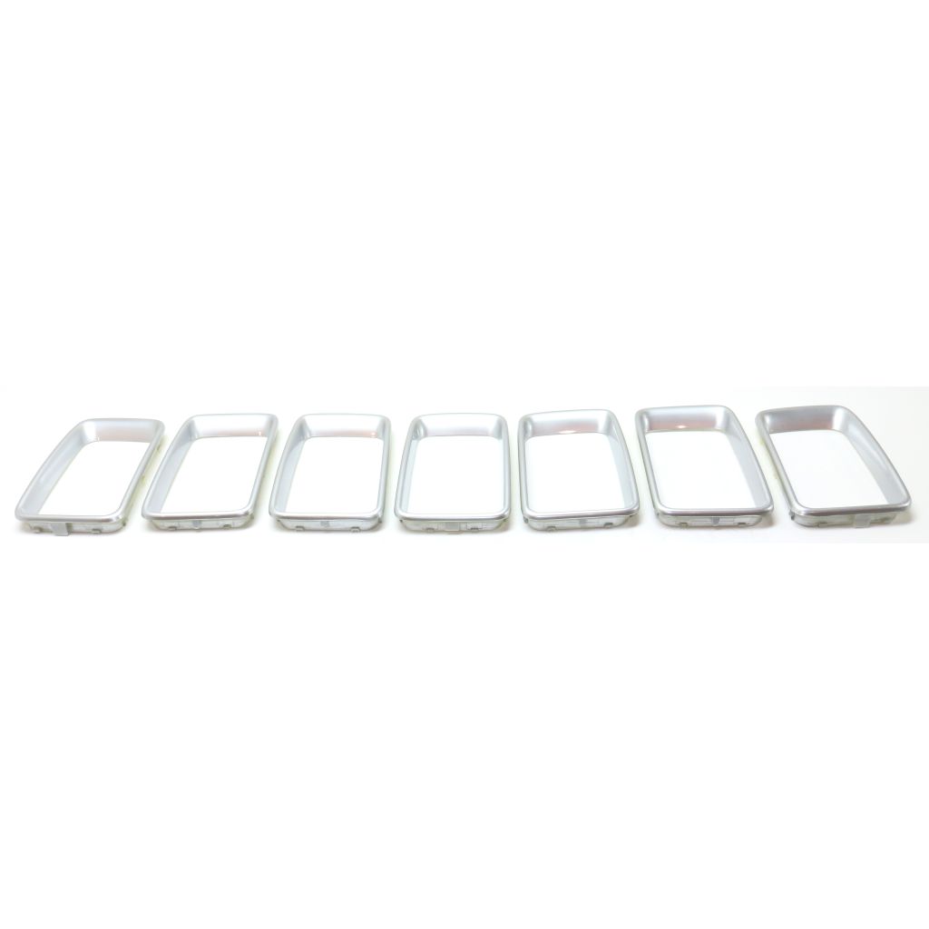JEEP GRAND CHEROKEE GRILLE TRIM RINGS SET (7pc) SILVER (EXC 75th ED) OEM#68241344AA 2014-2016 PL#CH1210117