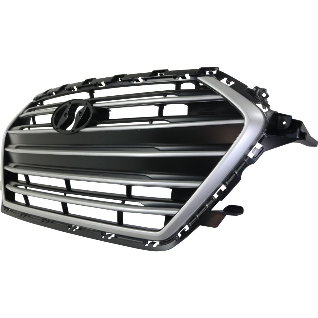 HYUNDAI ELANTRA SEDAN GRILLE BLACK W/SILVER MLDG (KOREA)(EXC SPORT) OEM#86350F2000 2017-2018 PL#HY1200203