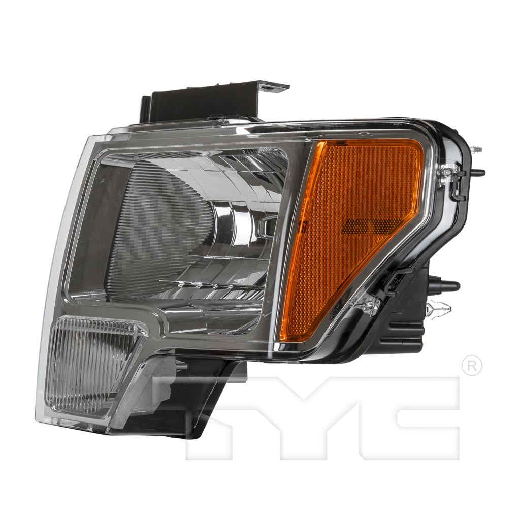 FORD TRUCKS & VANS FORD/PU (F150)(EXC SVT RAPTOR) HEAD LAMP ASSY LEFT (Driver Side) (HALOGEN)(CHROME TRIM) OEM#DL3Z13008B 2009-2014 PL#FO2502287