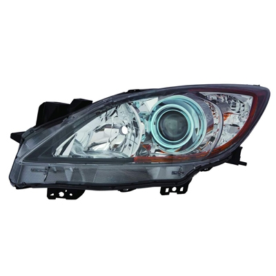 MAZDA MAZDA3 HEAD LAMP LEFT (Driver Side) (HALOGEN)(BLUE PROJECTOR RING)(SKYACTIV) OEM#BFD1510L0D 2012-2013 PL#MA2518143